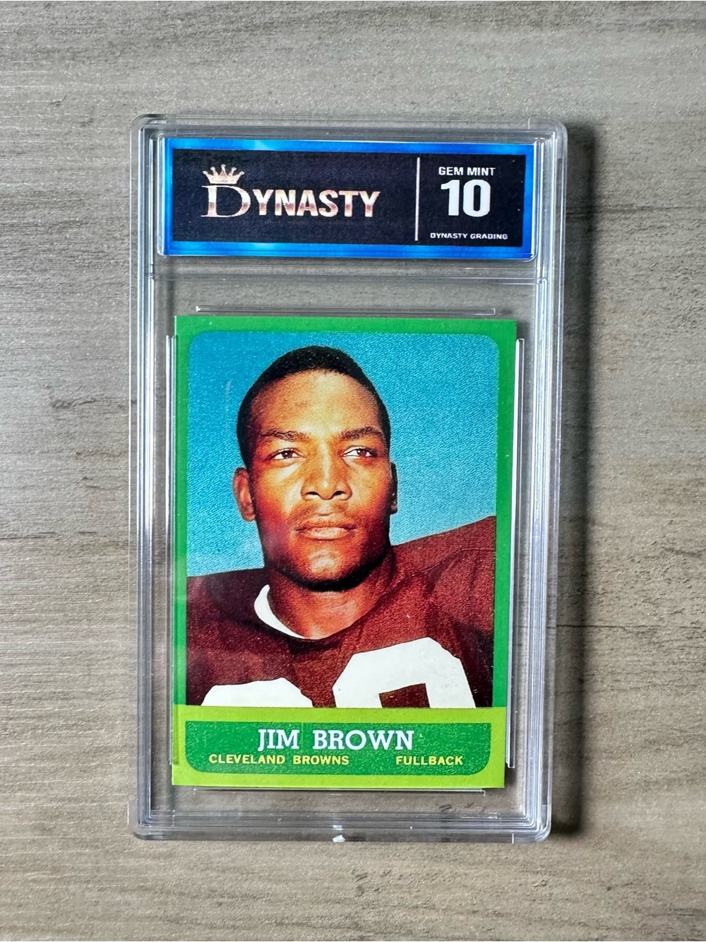 Jim Brown Gem Mint 10 1963 Topps #14 Gem Mint 10 Novelty Football Card.